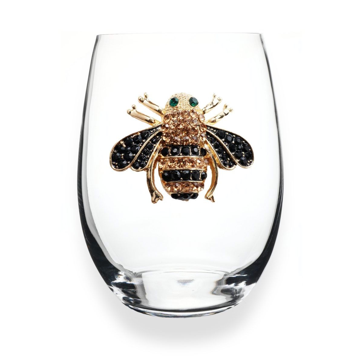 The Queen Bee Stemless Wine Glass