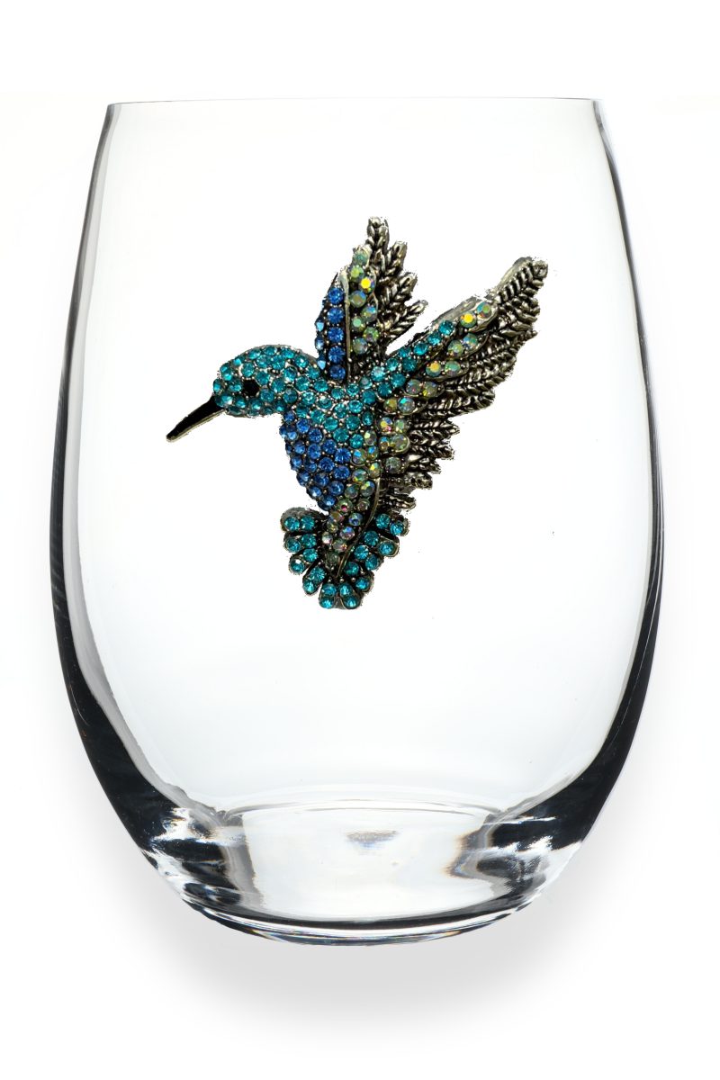 Hummingbird Stemless Wine Glass