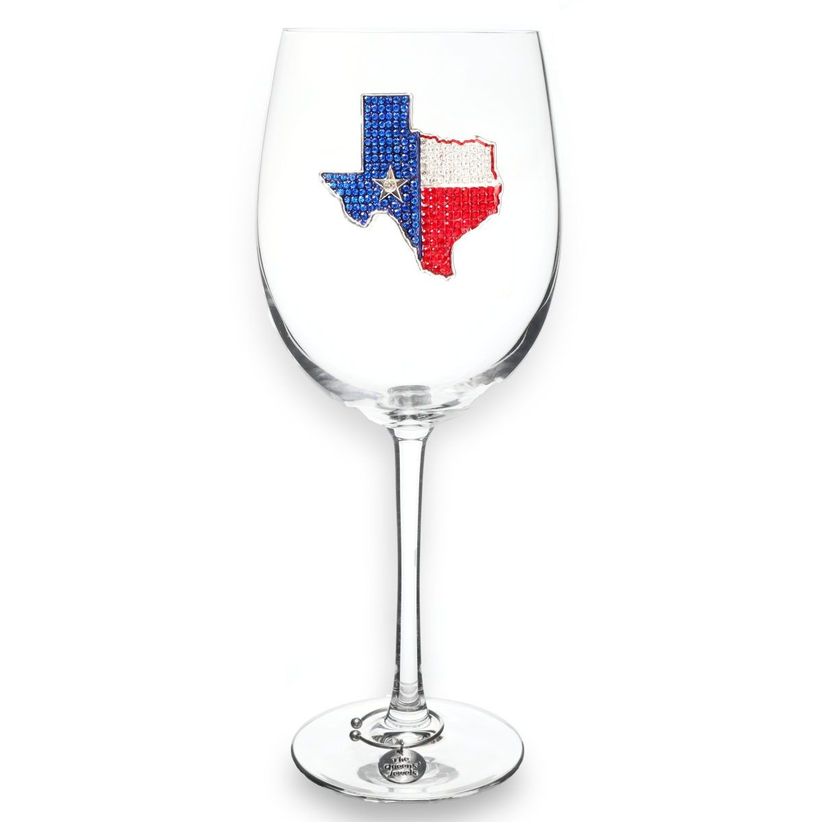 Texas State Stemmed Wine Glass
