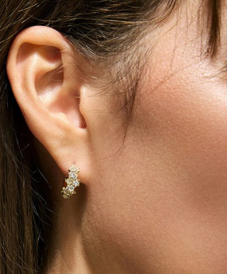 Champagne Bubbles Hoop Earrings 14mm
