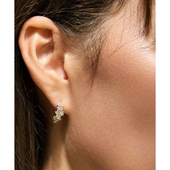 Champagne Bubbles Hoop Earrings 14mm