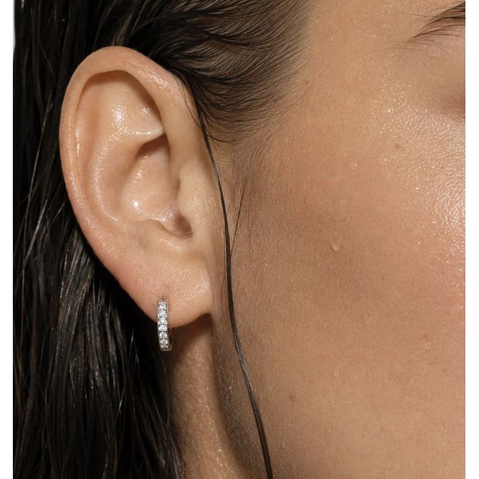 Tinsley Huggie Hoop Earring SILVER