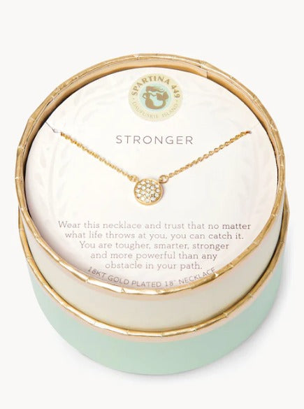 Stronger/Pave Disk Necklace