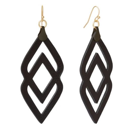Black Deco Drama Earrings