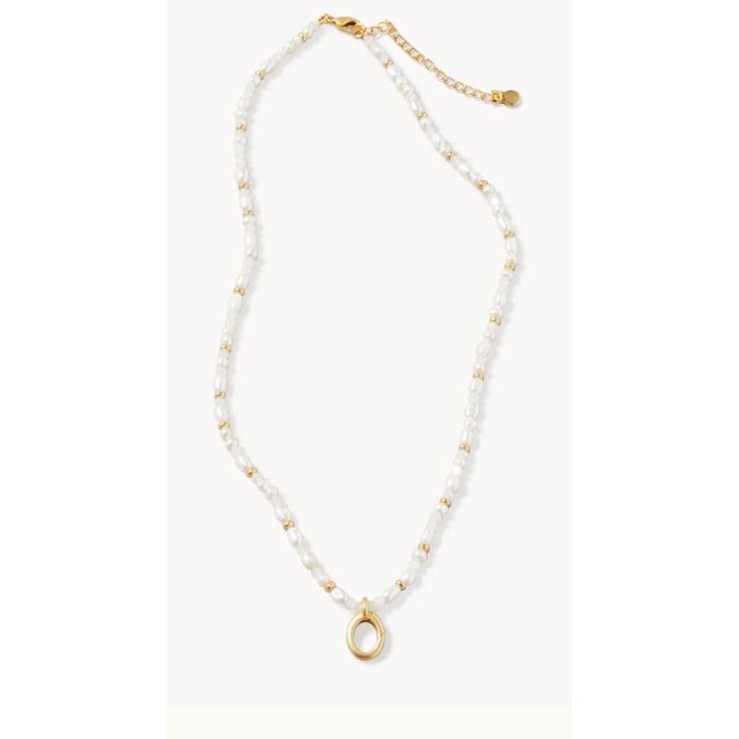 Sparkly Pearl Charm Necklace
