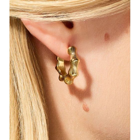 Bamboo Hoop Earrings