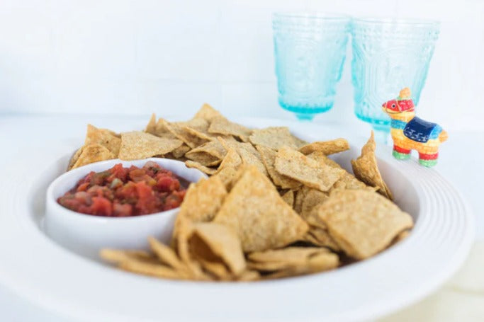 pinstripes melamine chip and dip - pinstripes