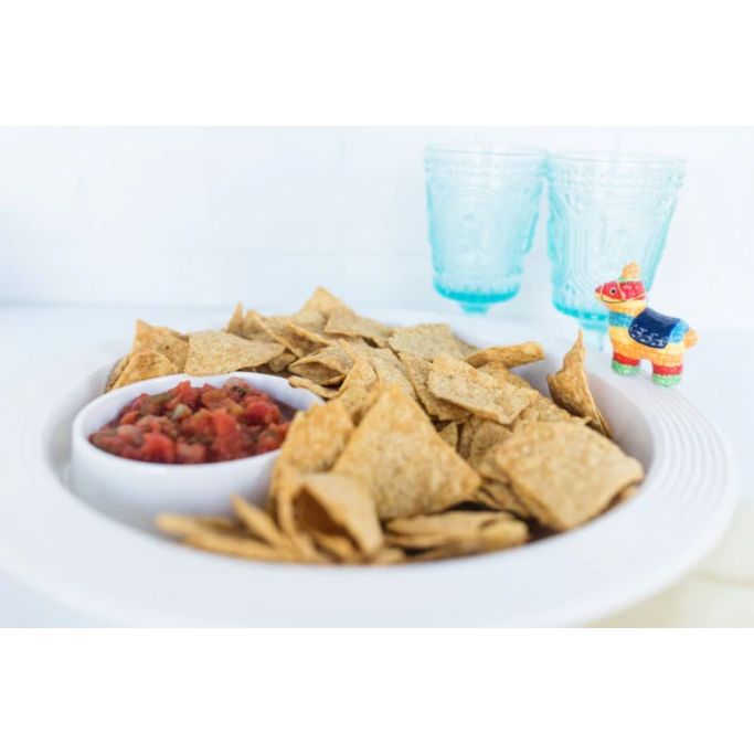pinstripes melamine chip and dip - pinstripes