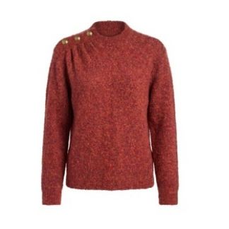 Rum long slv mock neck sweater w buttons
