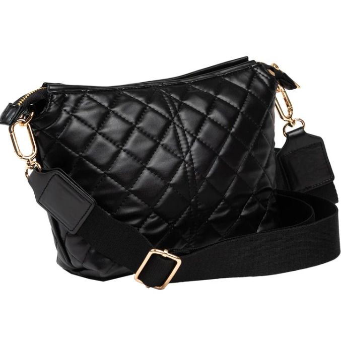 Black Quilted Emily Crossbody
