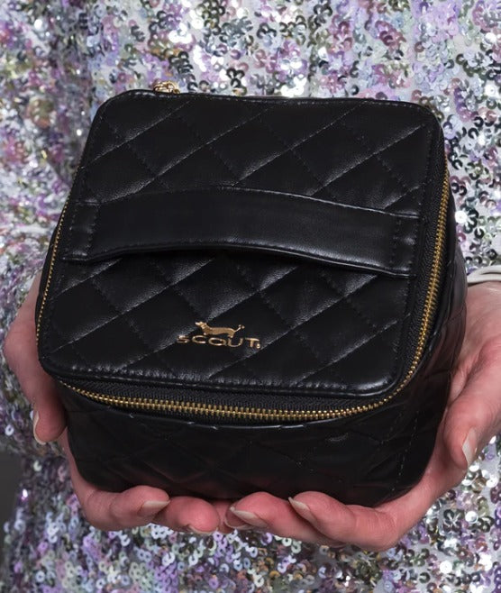 Black Quilted Hidden Gem Jewelry Case