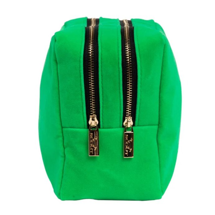 Green Velvet 2-Way Toiletry Bag