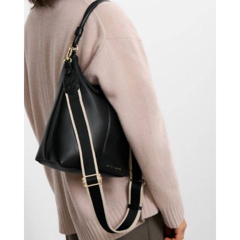 Black Hallie Satchel Bag