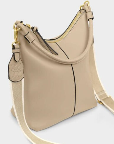 Light Taupe Hallie Satchel Bag