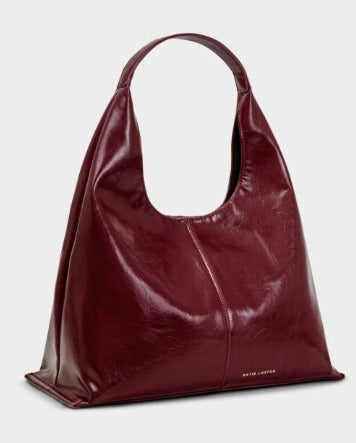 Cherry Laila Patent Crackle Shoulder Bag