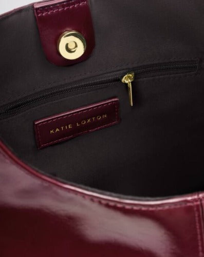 Cherry Laila Patent Crackle Shoulder Bag