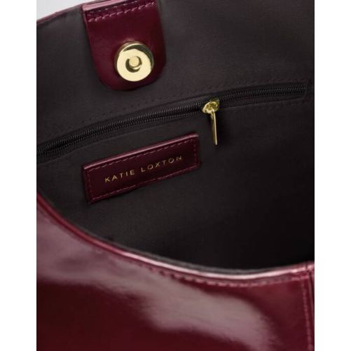 Cherry Laila Patent Crackle Shoulder Bag