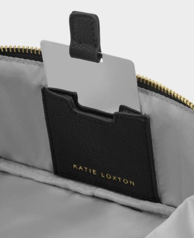 Black Fold-Out Mirror Makeup Bag