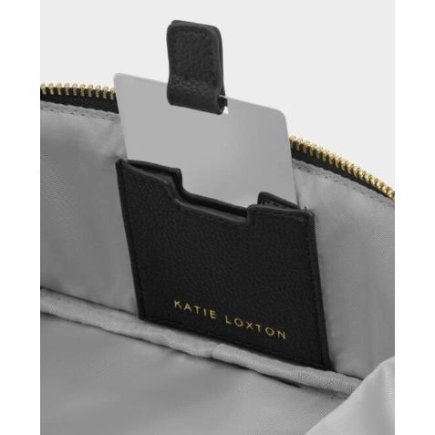 Black Fold-Out Mirror Makeup Bag