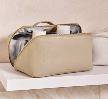 Large Make Up And Toiletry Bag in Light Taupe