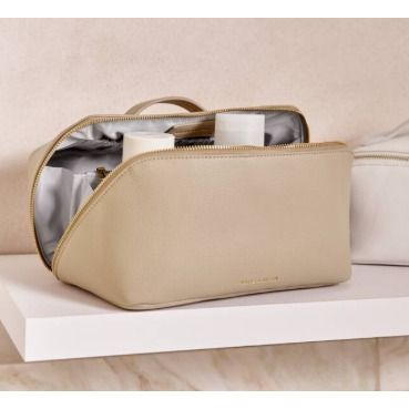 Large Make Up And Toiletry Bag in Light Taupe