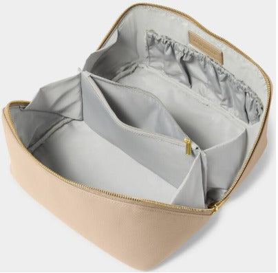 Large Make Up And Toiletry Bag in Light Taupe