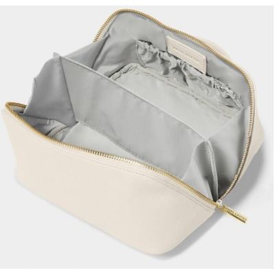 Medium Make Up & Toiletry Bag in Off White