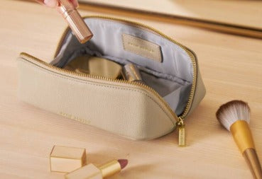 Small Make Up Bag in Light Taupe