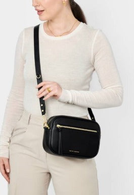 BLACK HALLIE CROSSBODY BAG