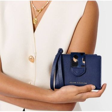 Hallie Wallet in Midnight Blue