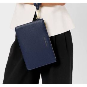 Hallie Wristlet Pouch in Midnight Blue