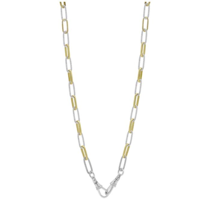 Twisted Link Everything Necklace - CC Brass & S Silver