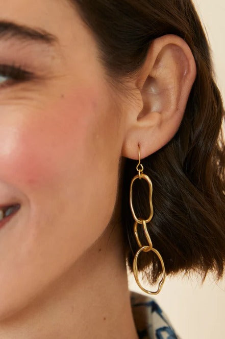 River Club Earrings Gold