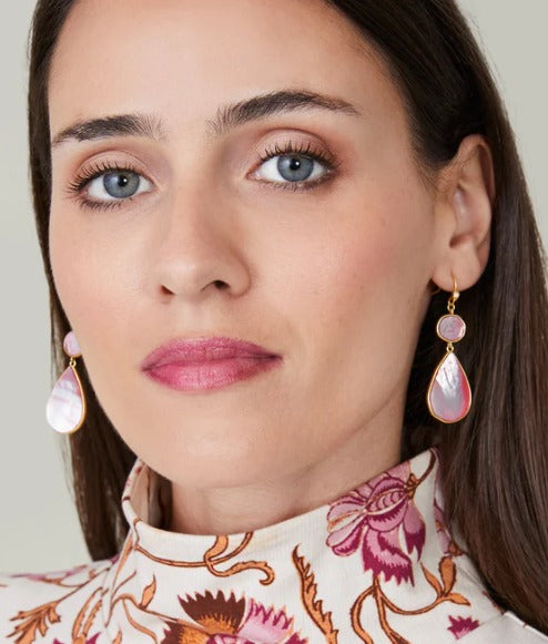 Batina Earrings Pink Mother-of-Pearl