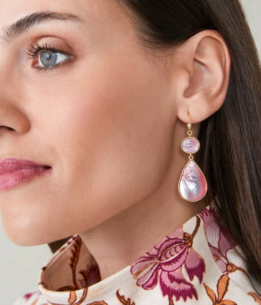 Batina Earrings Pink Mother-of-Pearl
