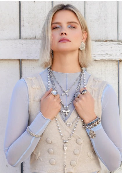 TOULOUSE CHAIN WITH AUSTRIAN CRYSTAL FRENCH KISS