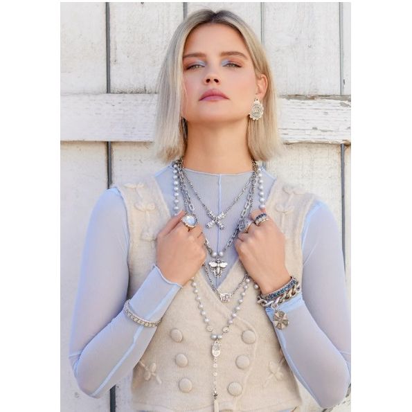 TOULOUSE CHAIN WITH AUSTRIAN CRYSTAL FRENCH KISS