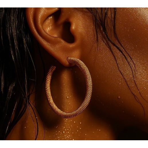 Lou Large Mesh Hoop Earring