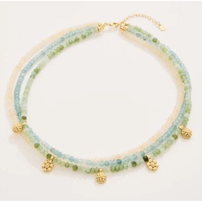 Louisa Necklace 16" Blue/Green