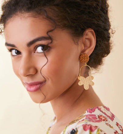 Pentas Flower Earrings Gold