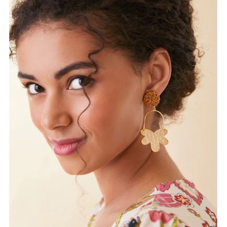 Pentas Flower Earrings Gold