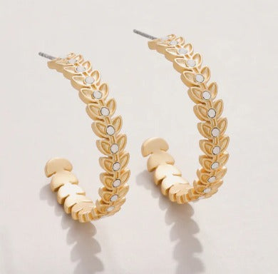 Parkwood Hoop Earrings 30mm White Opal