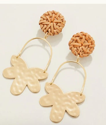 Pentas Flower Earrings Gold