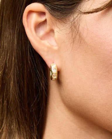 Manor Gem Hoop Earrings Crystal