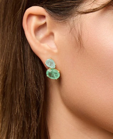 Naiad Dewdrop Stud Earrings Sea Foam