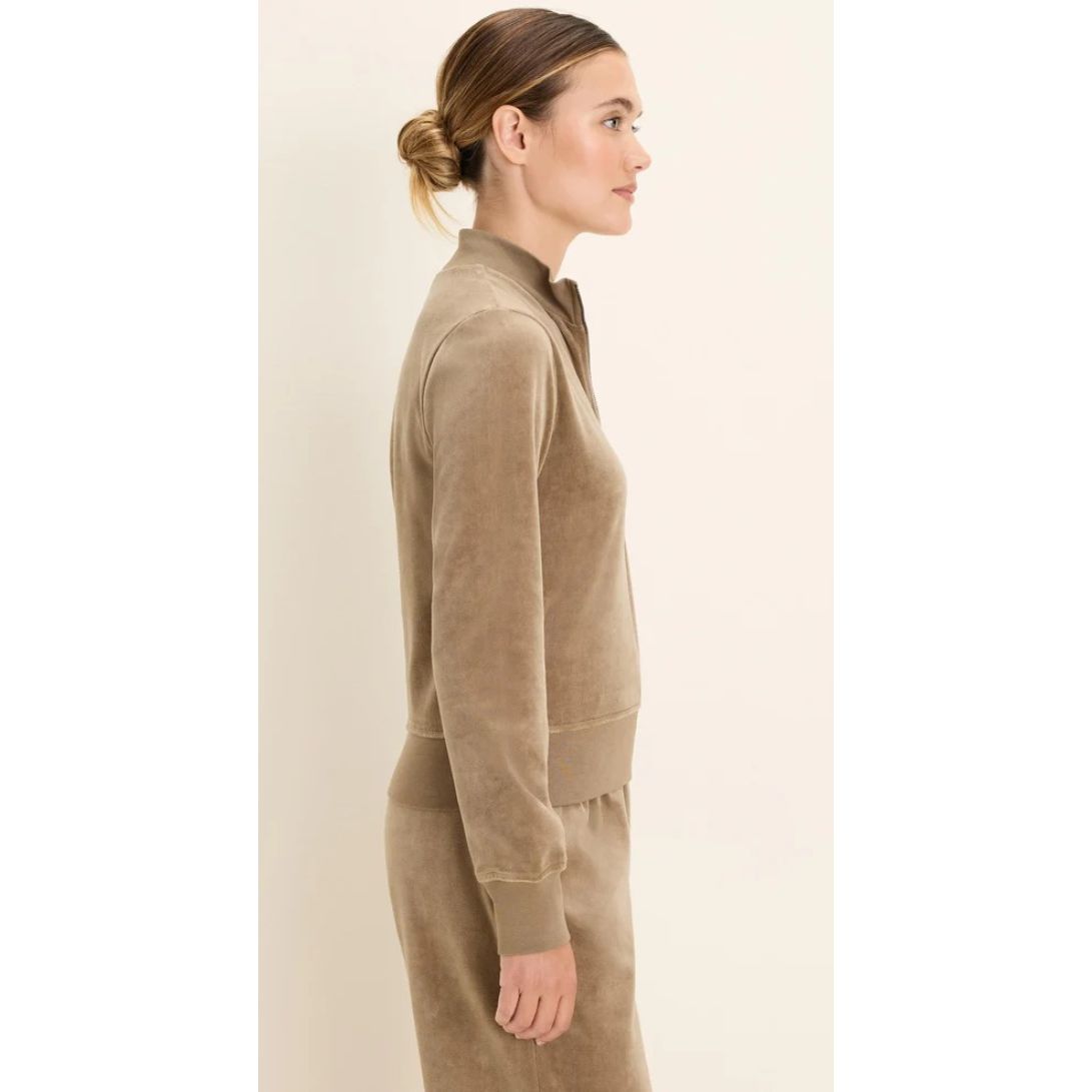 Malt Velour Half Zip Pullover