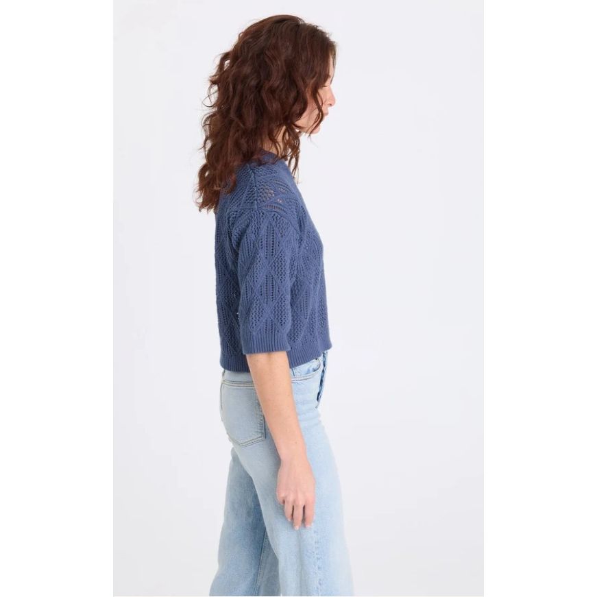 Bluestone Halima Cotton Open-Knit Pullover