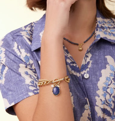 Coralie Toggle Bracelet Blue