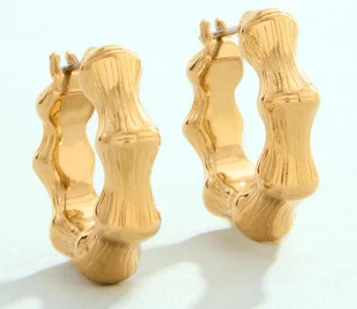 Bamboo Hoop Earrings