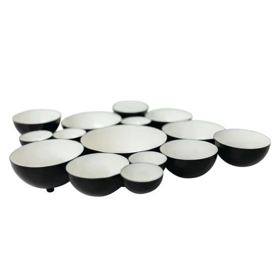 black and white bubble bowl